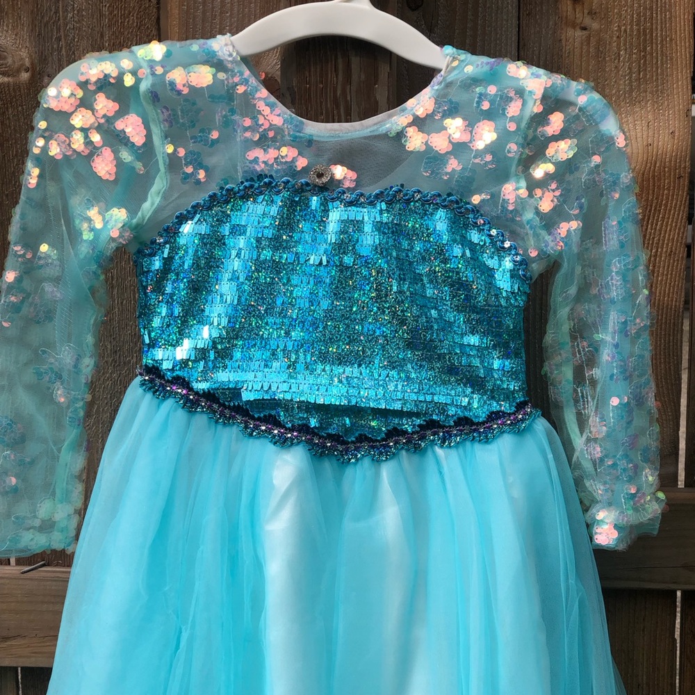 Elsa Frozen 1 Princess Dress with Train 4T